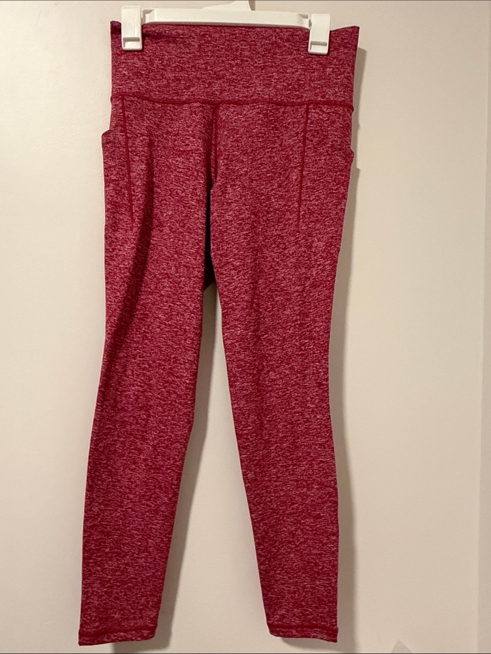 Athleta Super Soft Salutation Stash Pocket Softluxe Tight Red